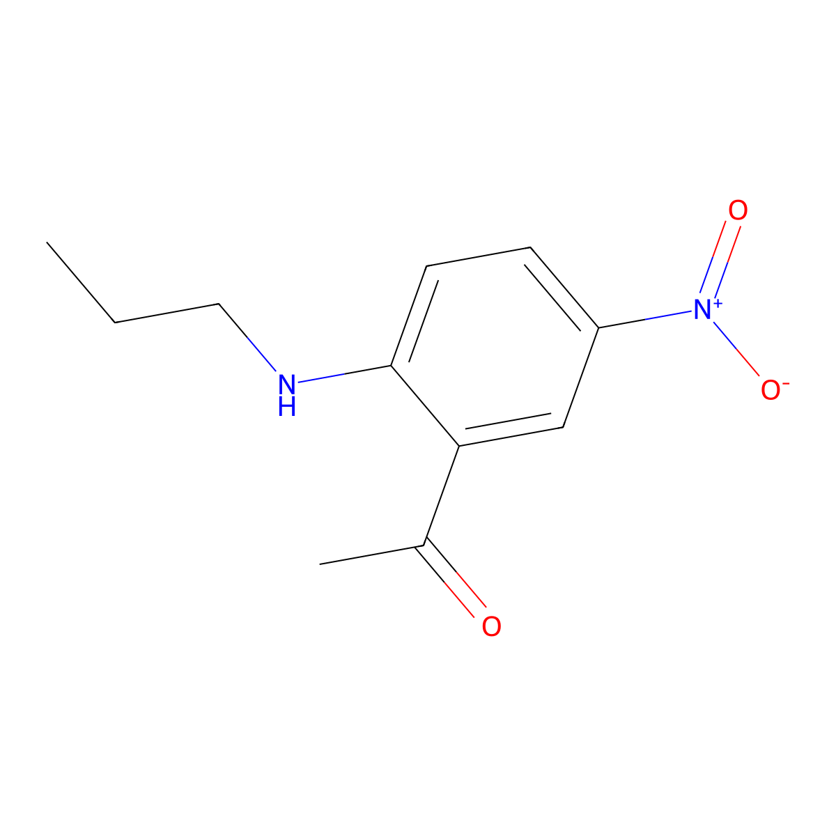 1-[5-Nitro-2-(propylamino)phenyl]ethanone molecular structure, CAS 2154421-48-2