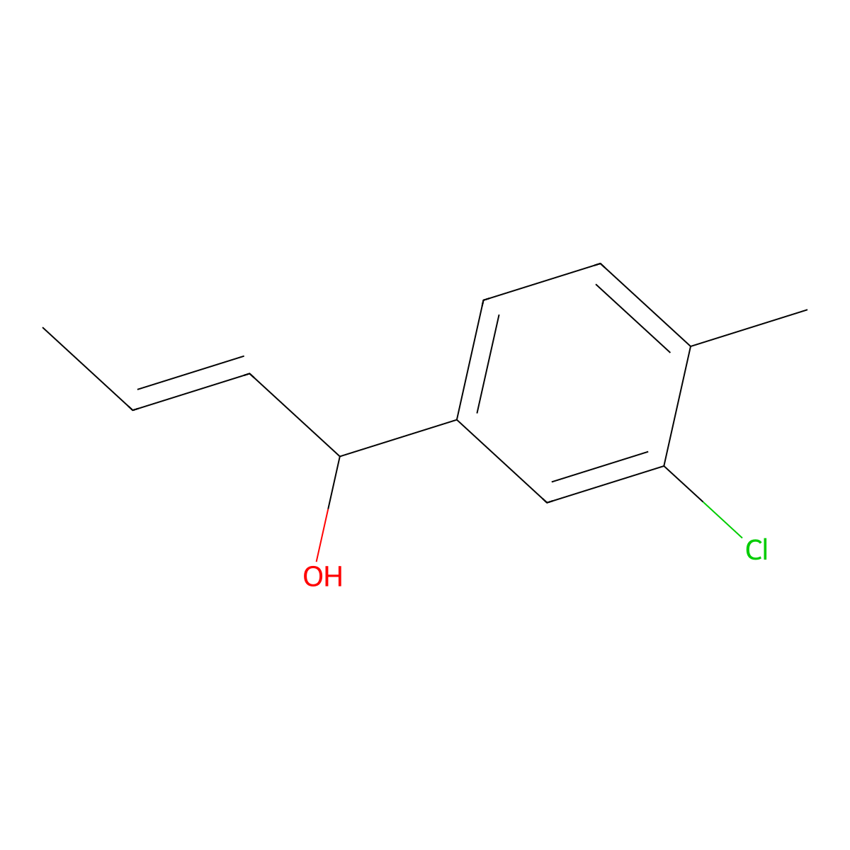 (E)-1-(3-Chloro-4-methylphenyl)but-2-en-1-ol molecular structure, CAS 2154502-22-2
