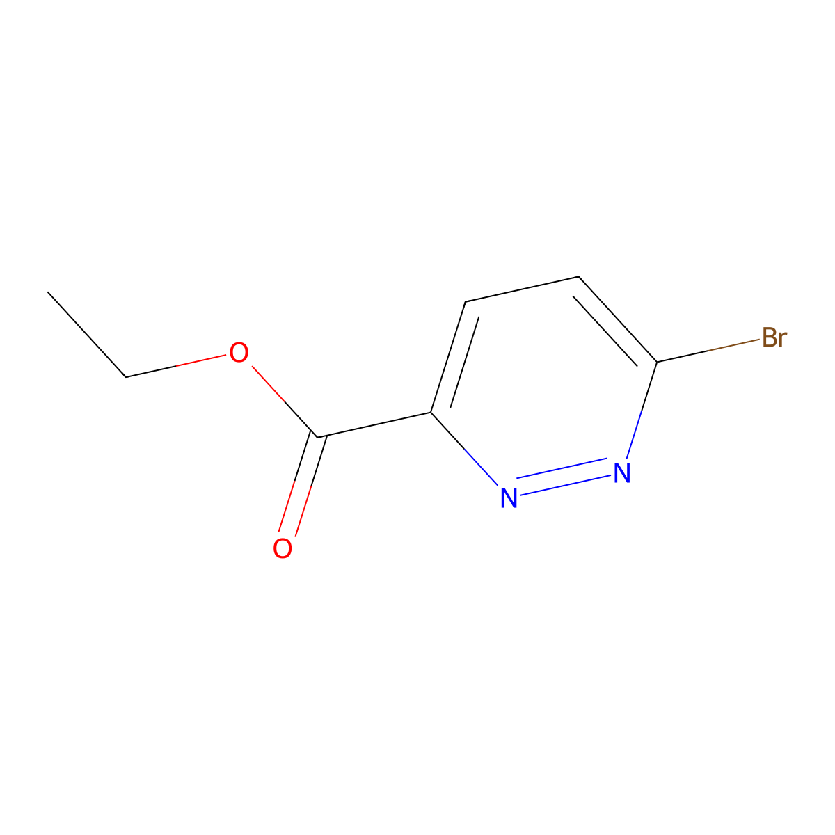 Ethyl 6-bromo-3-pyridazinecarboxylate molecular structure, CAS 215451-54-0