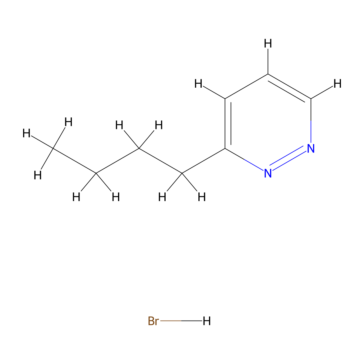 3-Butylpyridazine hydrobromide molecular structure, CAS 215452-03-2