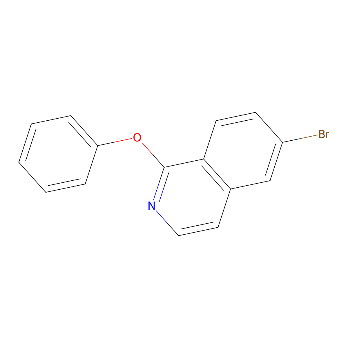 6-Bromo-1-phenoxyisoquinoline molecular structure, CAS 215453-25-1