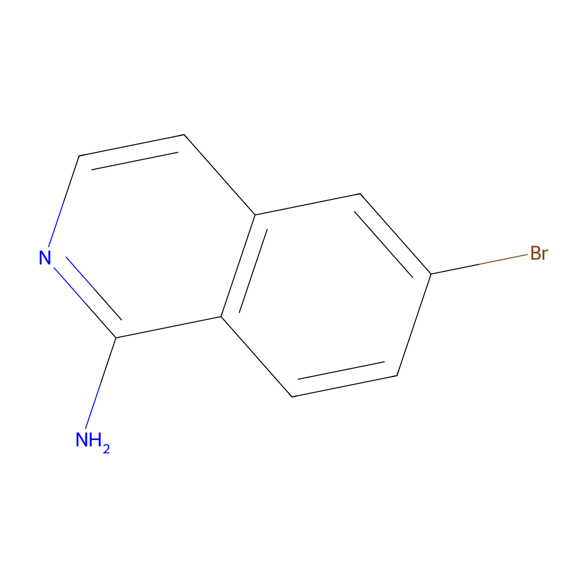 1-Amino-6-bromoisoquinoline molecular structure, CAS 215453-26-2