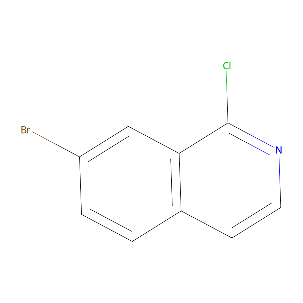 7-Bromo-1-Chloroisoquinoline molecular structure, CAS 215453-51-3