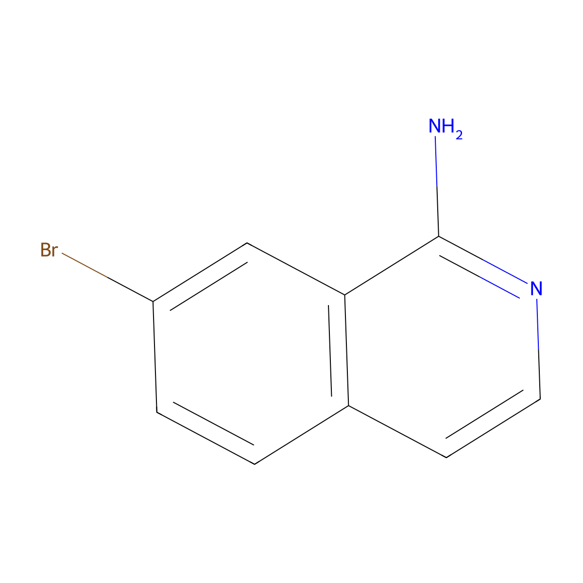 7-Bromoisoquinolin-1-amine molecular structure, CAS 215453-53-5