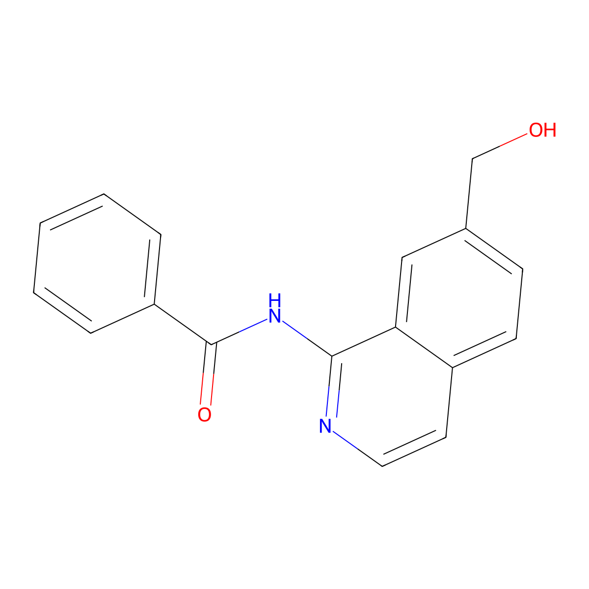 N-(7-(Hydroxymethyl)isoquinolin-1-yl)benzamide molecular structure, CAS 215453-55-7