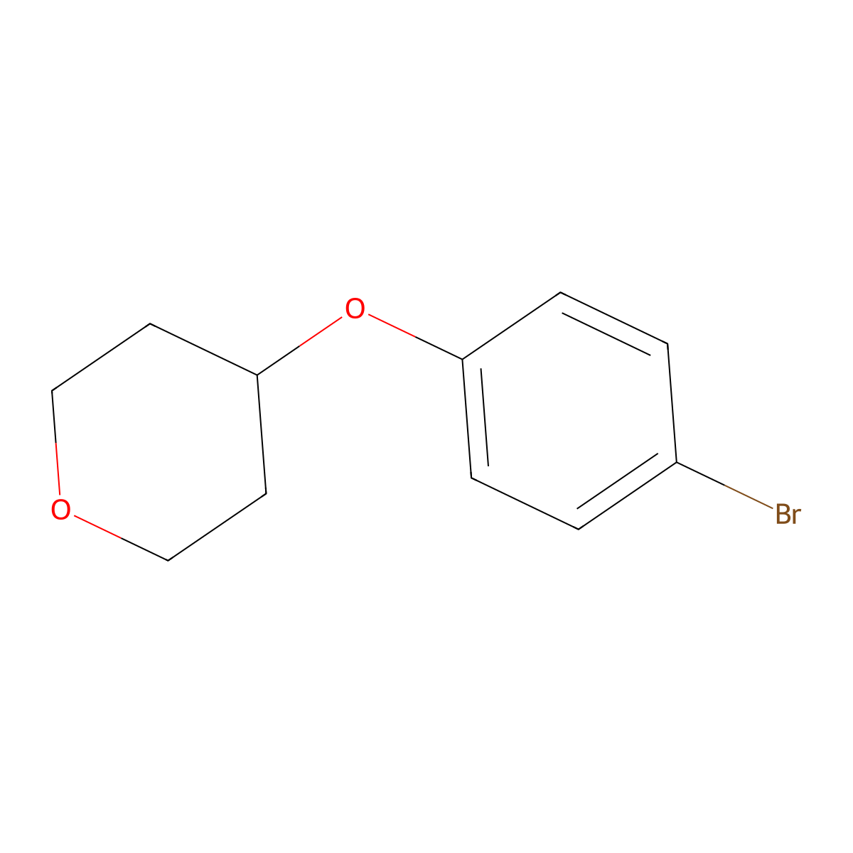 4-(4-Bromophenoxy)tetrahydro-2H-pyran molecular structure, CAS 215453-84-2