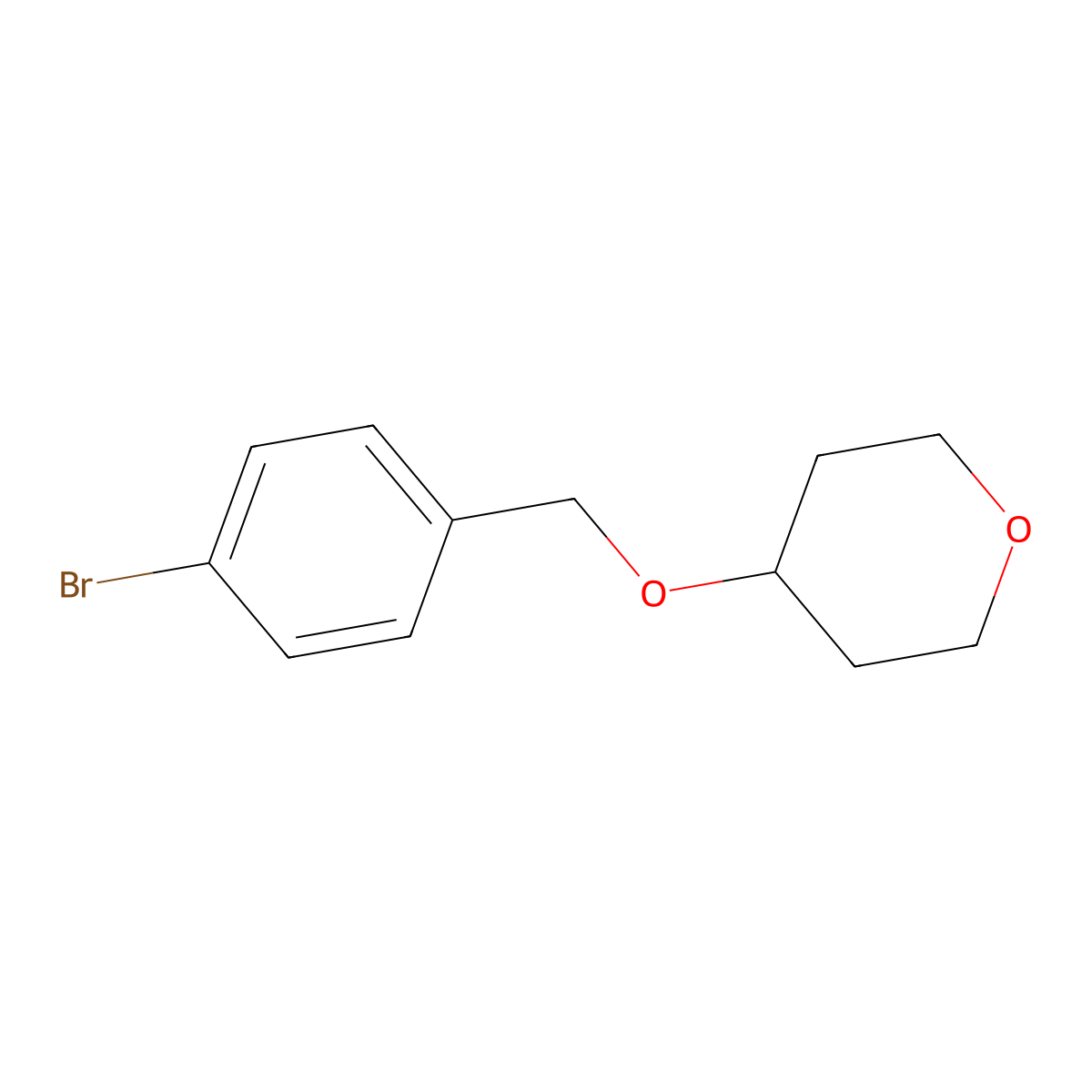 4-[(4-Bromophenyl)methoxy]tetrahydro-2H-pyran molecular structure, CAS 215453-86-4
