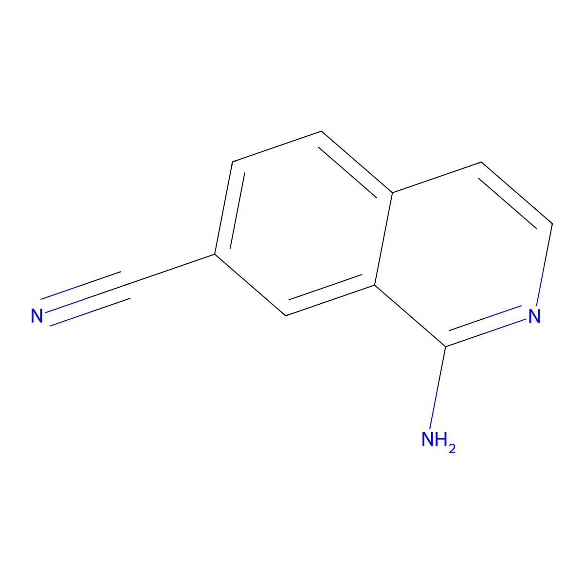 1-Aminoisoquinoline-7-carbonitrile molecular structure, CAS 215454-25-4