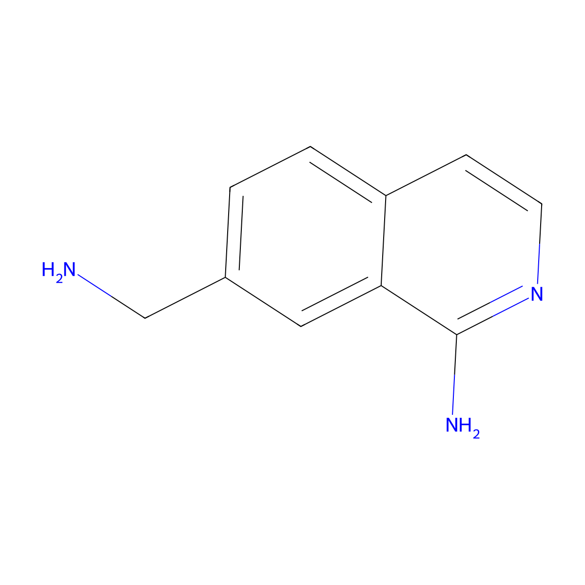 1-Amino-7-isoquinolinemethanamine molecular structure, CAS 215454-26-5