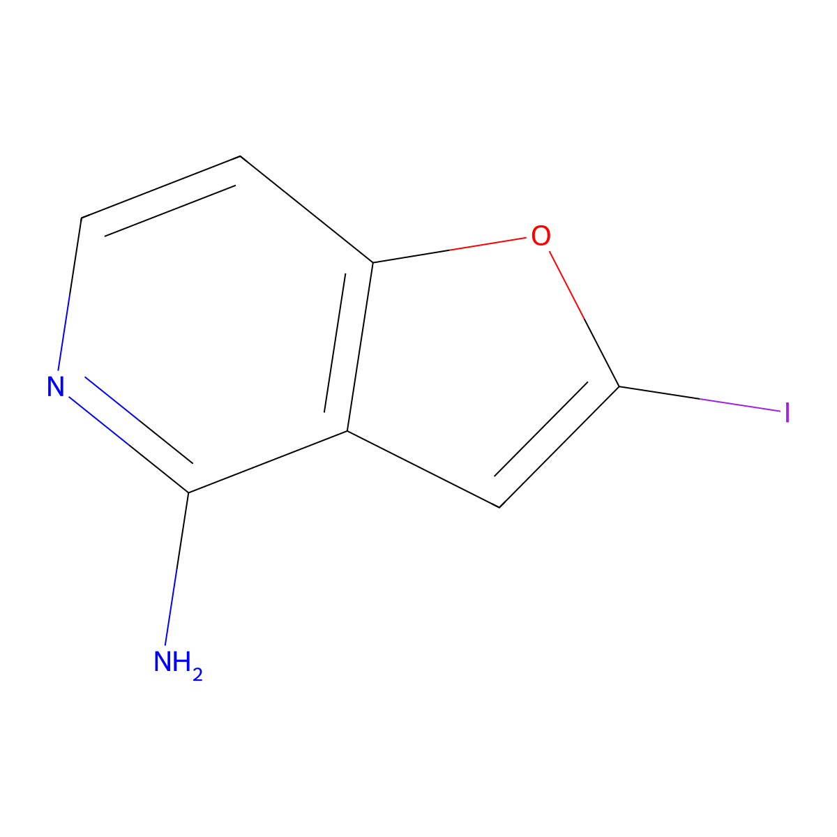 2-Iodofuro[3,2-c]pyridin-4-amine molecular structure, CAS 215454-28-7