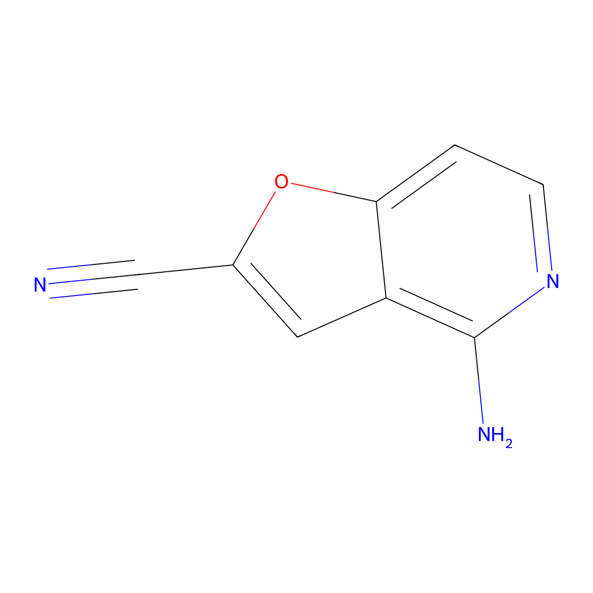 4-Aminofuro[3,2-c]pyridine-2-carbonitrile molecular structure, CAS 215454-29-8