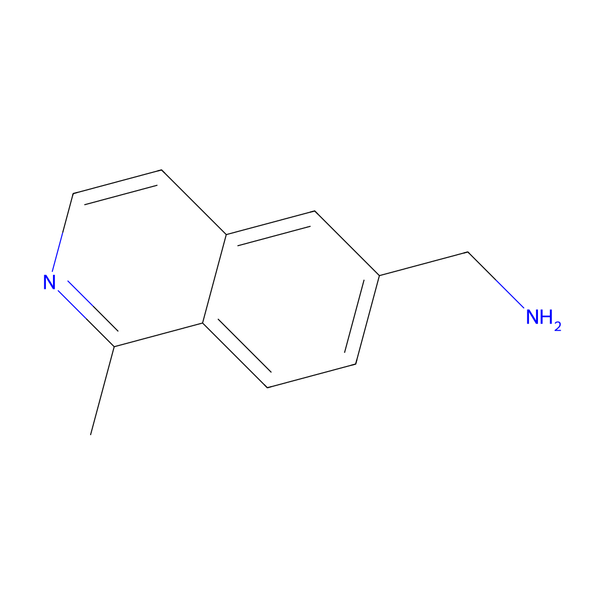 (1-Methylisoquinolin-6-yl)methanamine molecular structure, CAS 215454-32-3