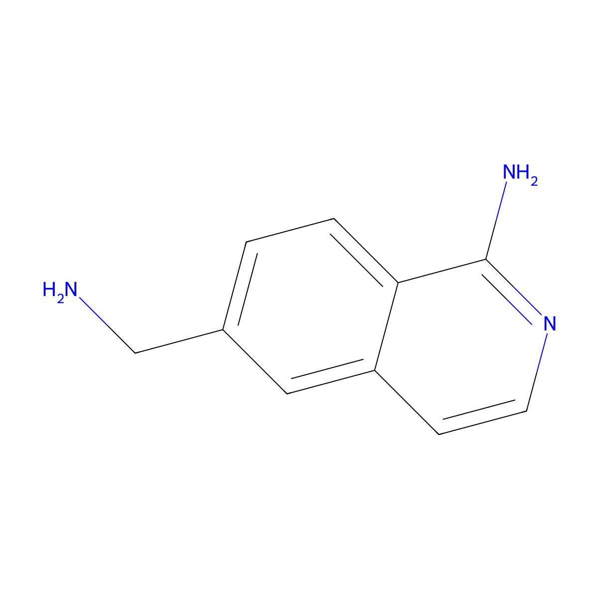 6-(Aminomethyl)isoquinolin-1-amine molecular structure, CAS 215454-95-8