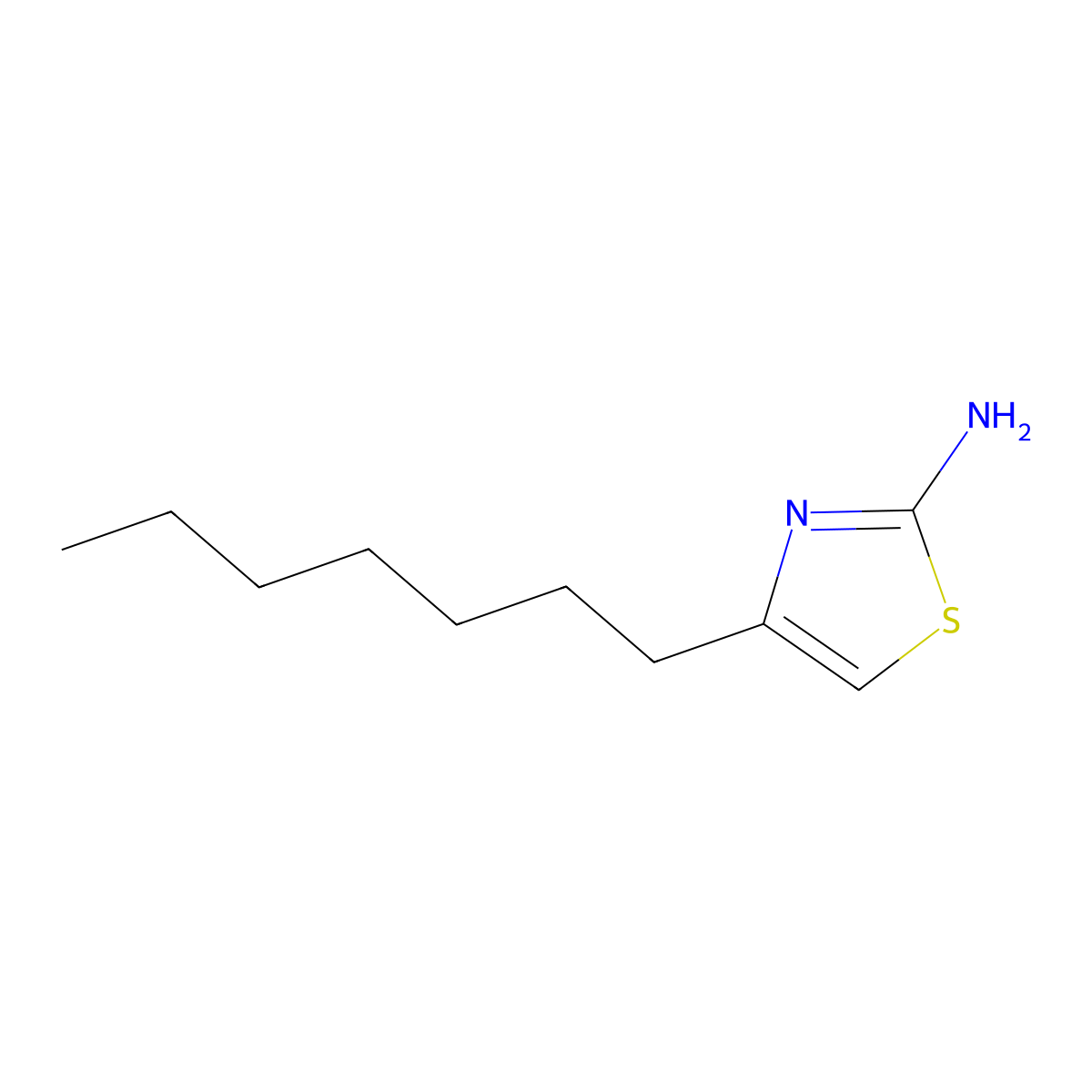 4-Heptyl-1,3-thiazol-2-amine molecular structure, CAS 215457-77-5