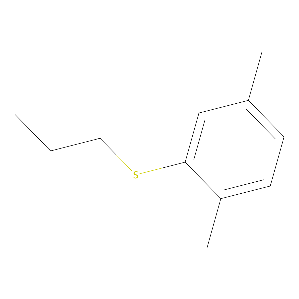 1,4-Dimethyl-2-(propylthio)benzene molecular structure, CAS 21546-64-5