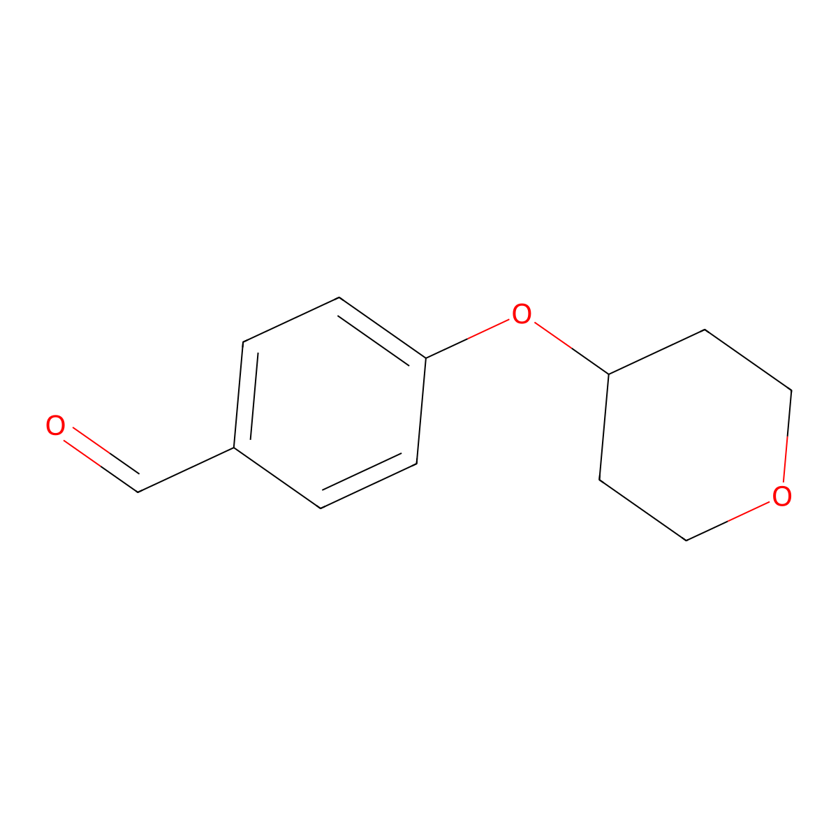 4-(Tetrahydropyran-4-yloxy)benzaldehyde molecular structure, CAS 215460-40-5