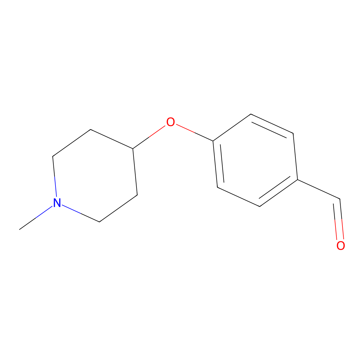 4-(1-Methylpiperidin-4-yloxy)benzaldehyde molecular structure, CAS 215460-41-6