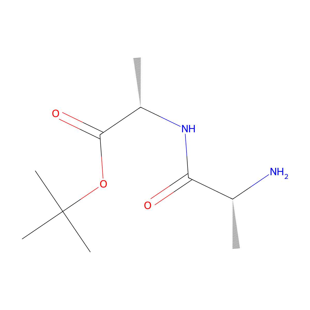 Tert-butyl (2S)-2-[[(2R)-2-aminopropanoyl]amino]propanoate molecular structure, CAS 2154605-83-9