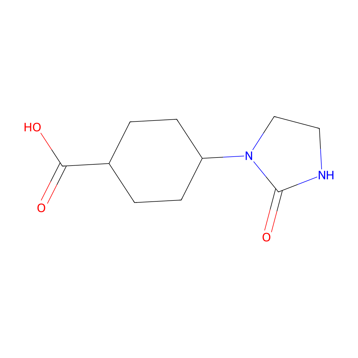 cis-4-(2-Oxo-imidazolidin-1-yl)-cyclohexanecarboxylic acid molecular structure, CAS 2154649-49-5