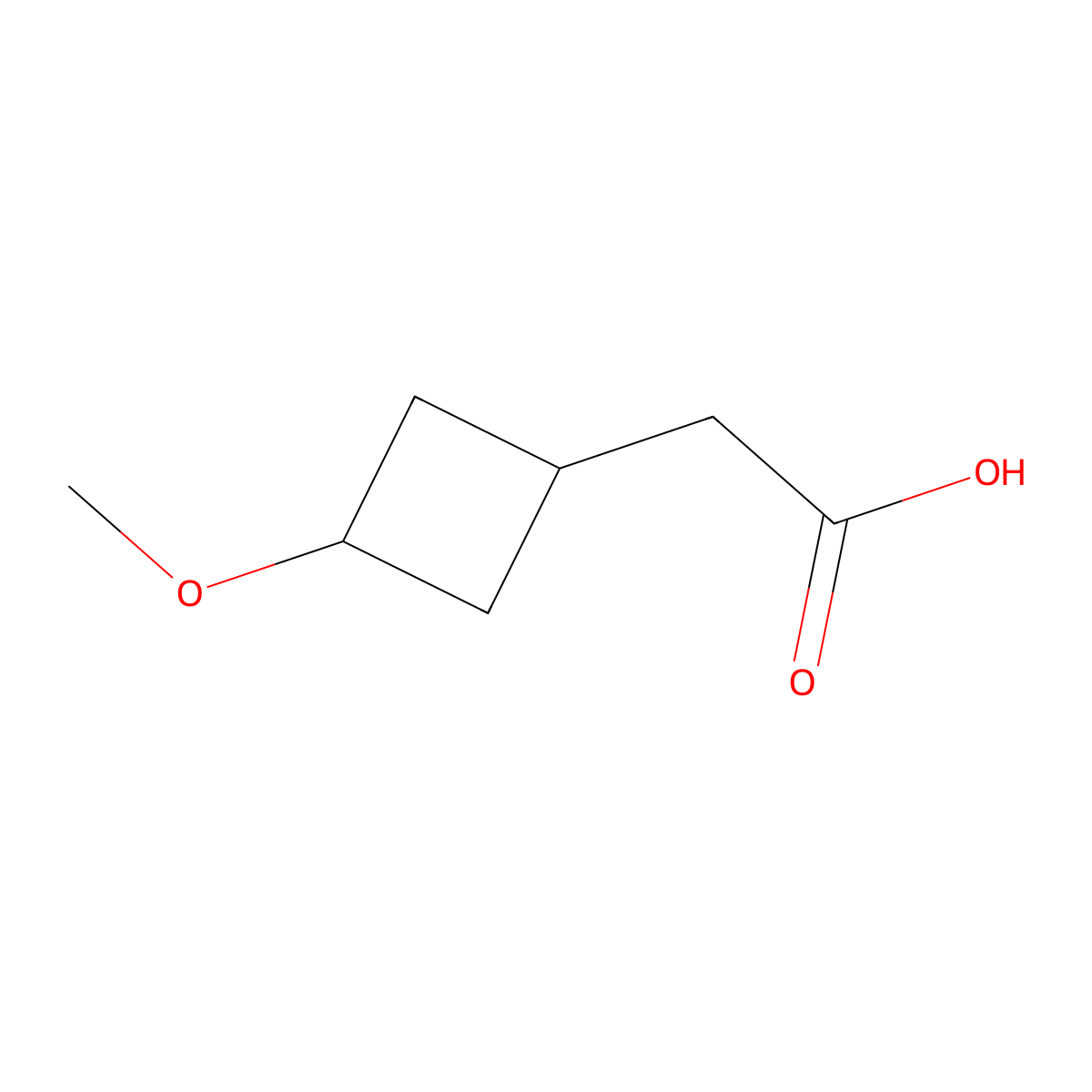 2-(3-Methoxycyclobutyl)acetic acid molecular structure, CAS 2154666-54-1