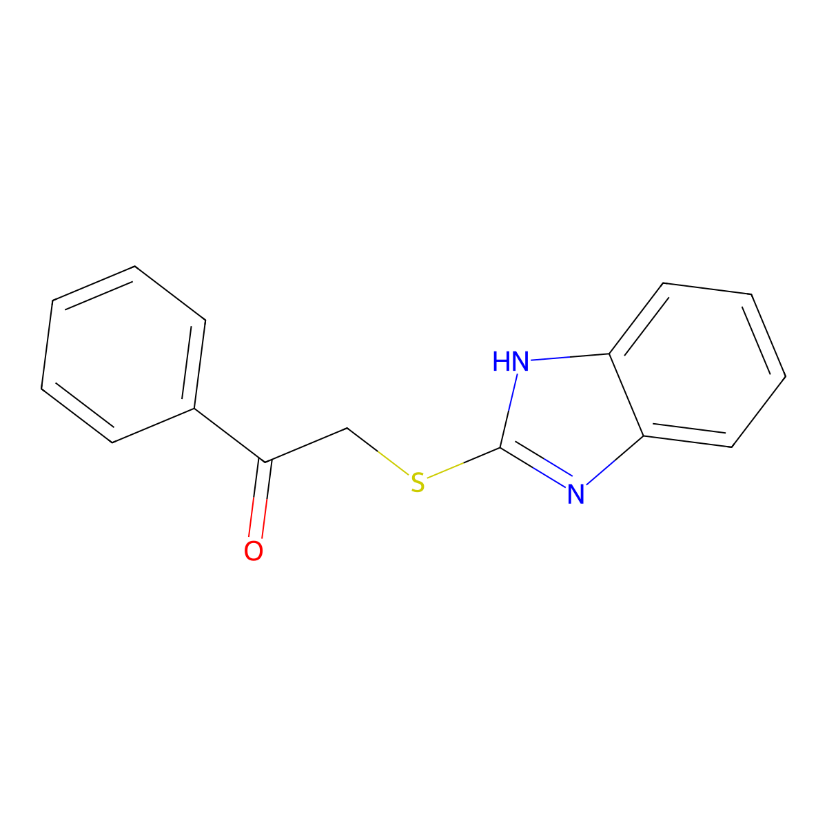 2-(1H-Benzimidazol-2-ylsulfanyl)-1-phenylethanone molecular structure, CAS 21547-79-5