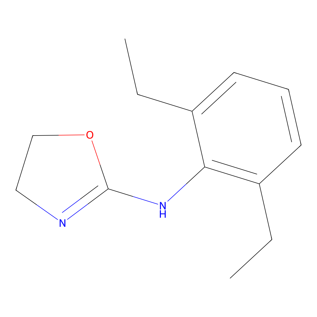 Aniline, 2,6-diethyl-N-(2-oxazolin-2-yl)- molecular structure, CAS 21548-53-8