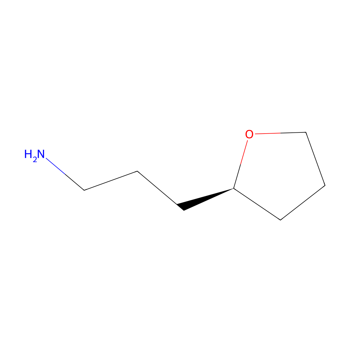 3-[(2R)-oxolan-2-yl]propan-1-amine molecular structure, CAS 2154893-59-9