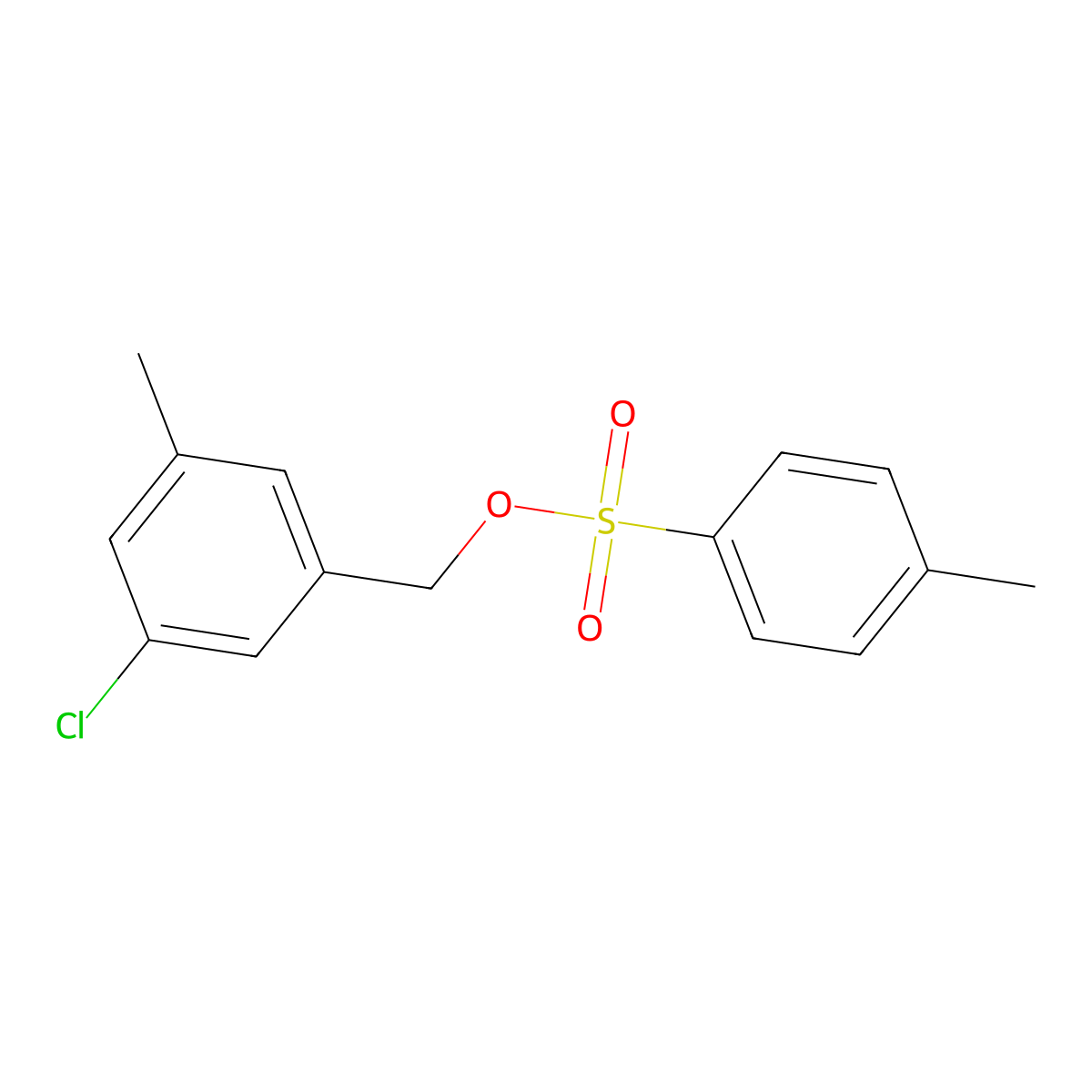 (3-Chloro-5-methylphenyl)methyl 4-methylbenzene-1-sulfonate molecular structure, CAS 2154937-83-2