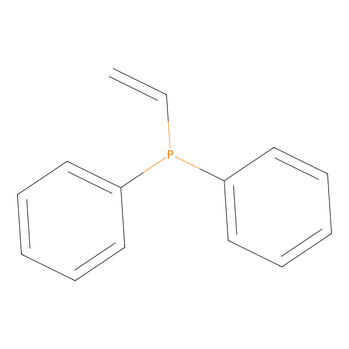 Diphenyl(vinyl)phosphine , Diphenylvinylphosphine molecular structure, CAS 2155-96-6