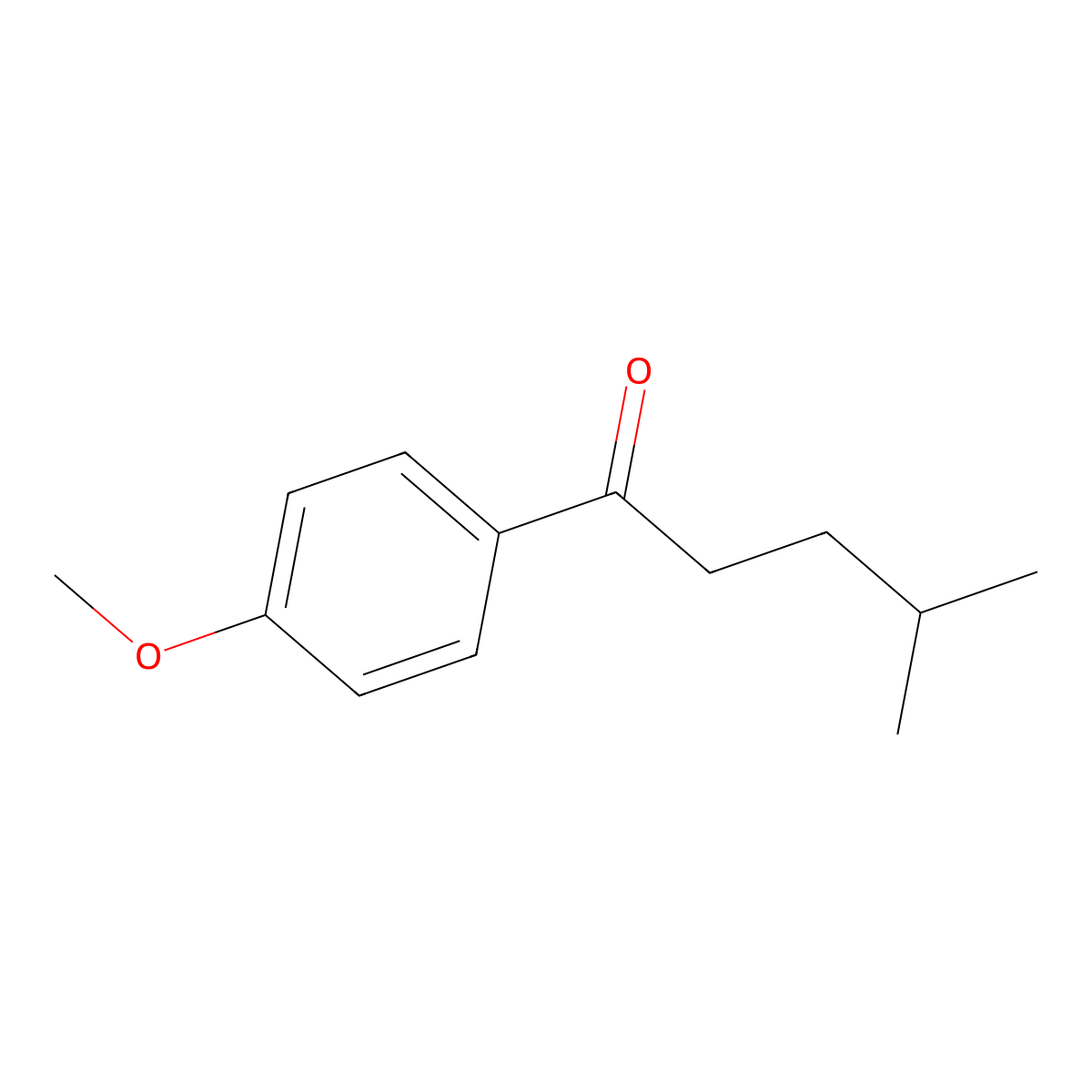1-(4-Methoxyphenyl)-4-methylpentan-1-one molecular structure, CAS 21550-01-6