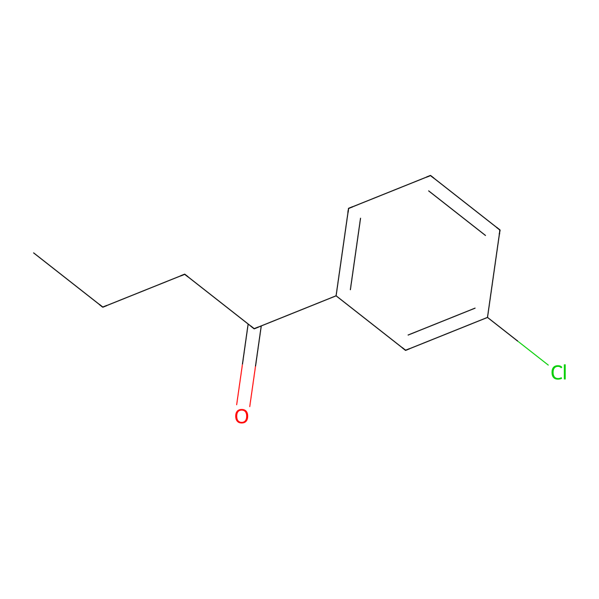 3'-Chlorobutyrophenone molecular structure, CAS 21550-08-3