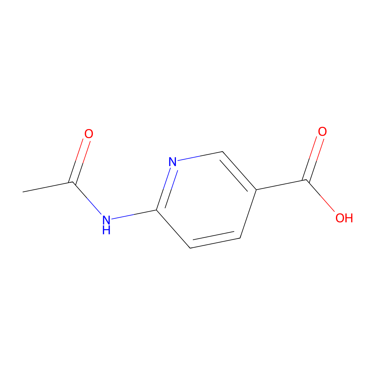 6-(Acetylamino)nicotinic acid molecular structure, CAS 21550-48-1