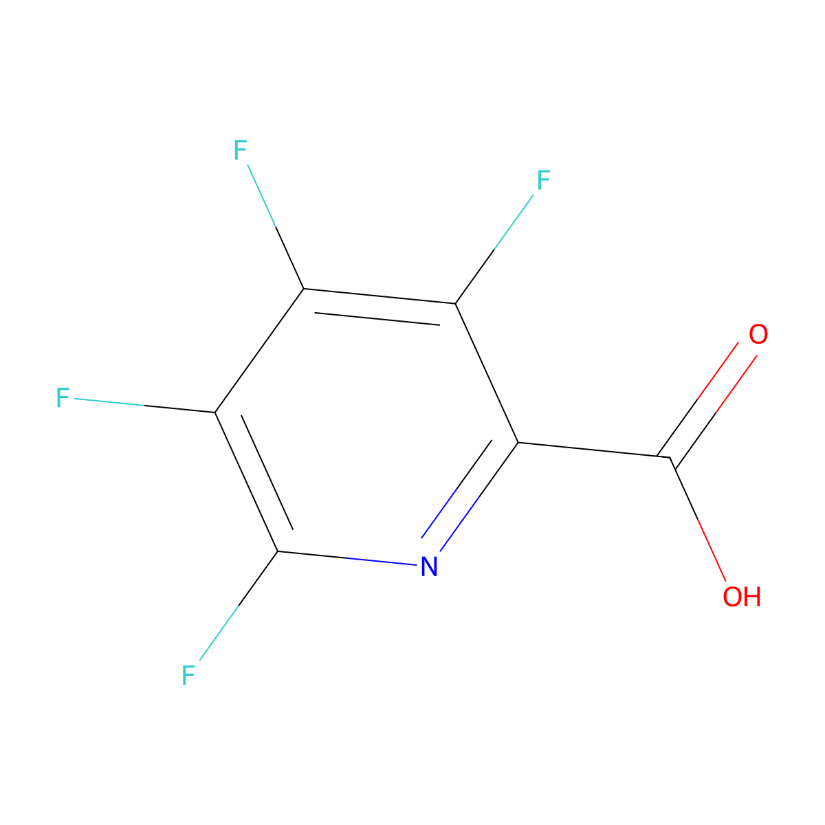 3,4,5,6-Tetrafluoropicolinic acid molecular structure, CAS 21550-66-3