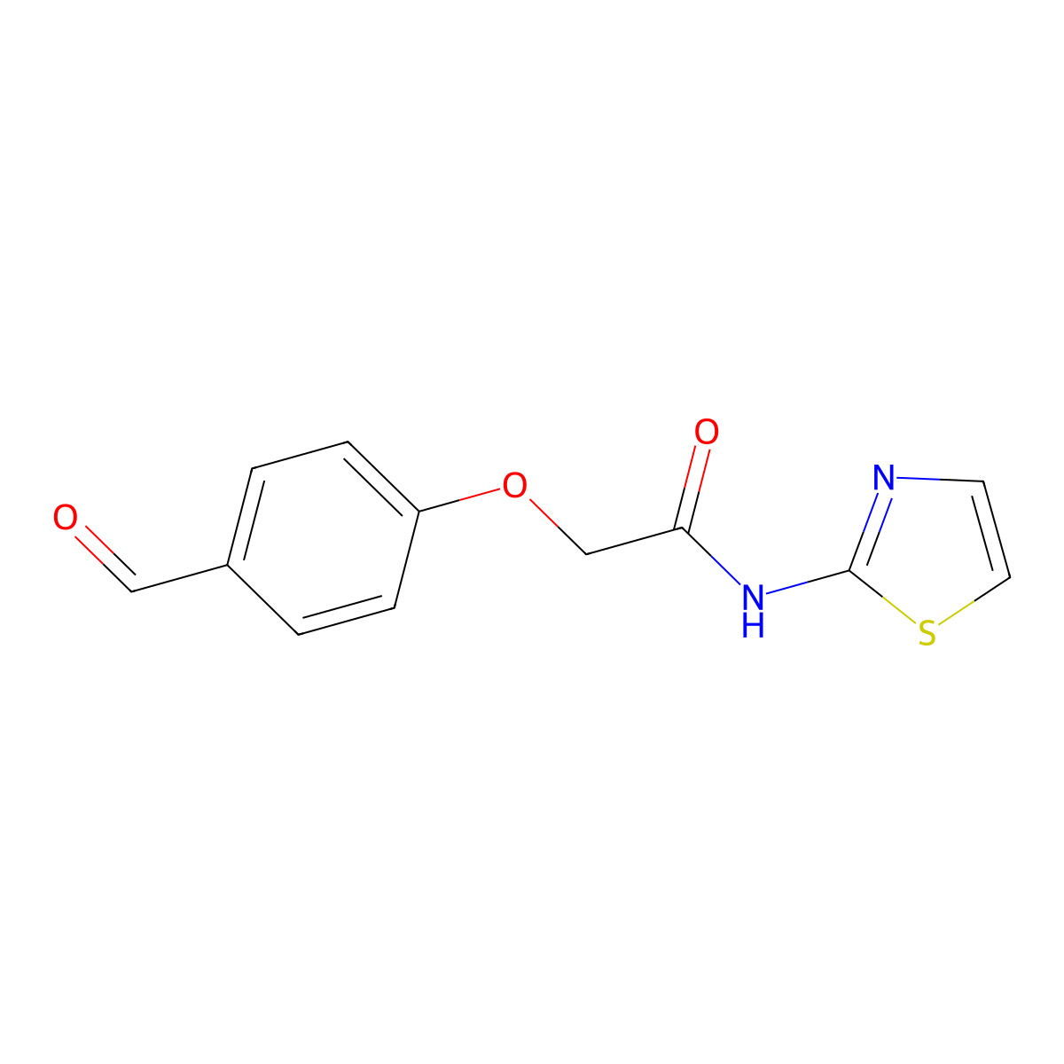 2-(4-Formylphenoxy)-N-(1,3-thiazol-2-yl)acetamide molecular structure, CAS 215503-93-8