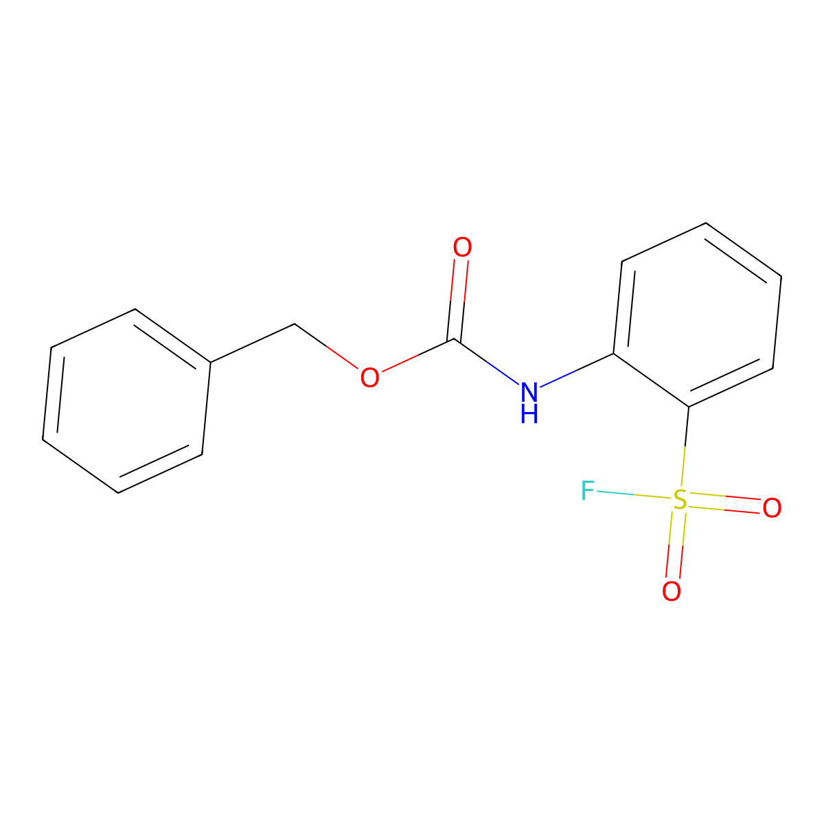 benzyl N-[2-(fluorosulfonyl)phenyl]carbamate molecular structure, CAS 2155041-01-1