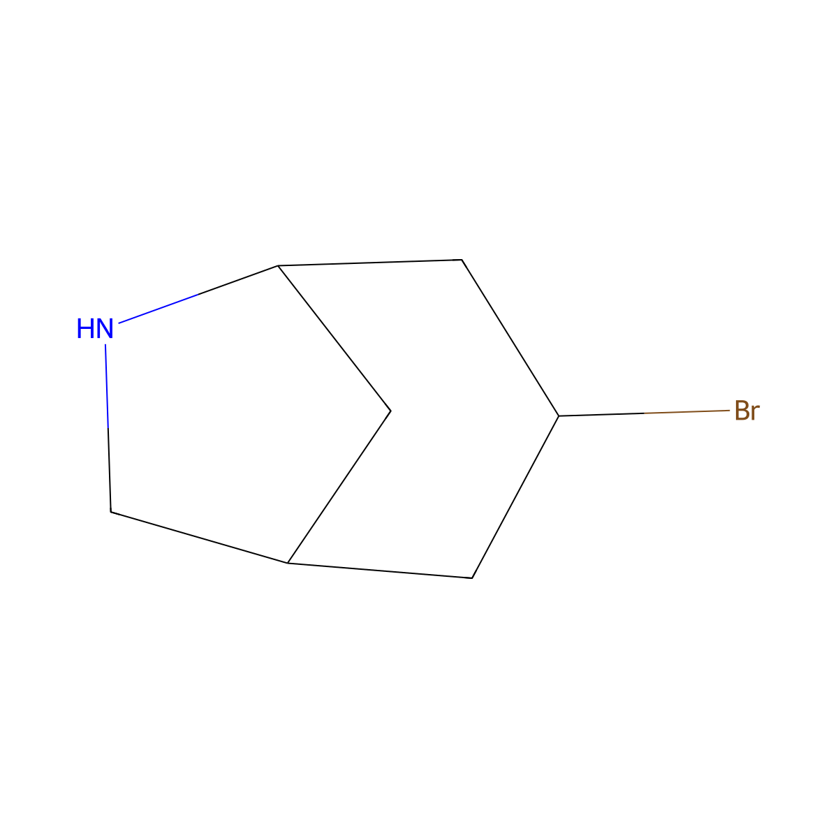 3-Bromo-6-azabicyclo[3.2.1]octane molecular structure, CAS 2155057-67-1