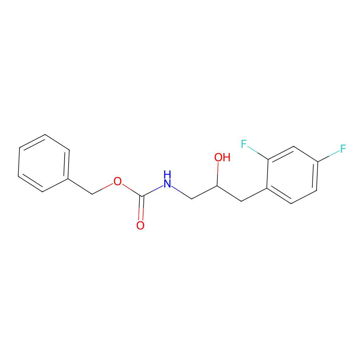 benzyl N-[3-(2,4-difluorophenyl)-2-hydroxypropyl]carbamate molecular structure, CAS 2155064-43-8