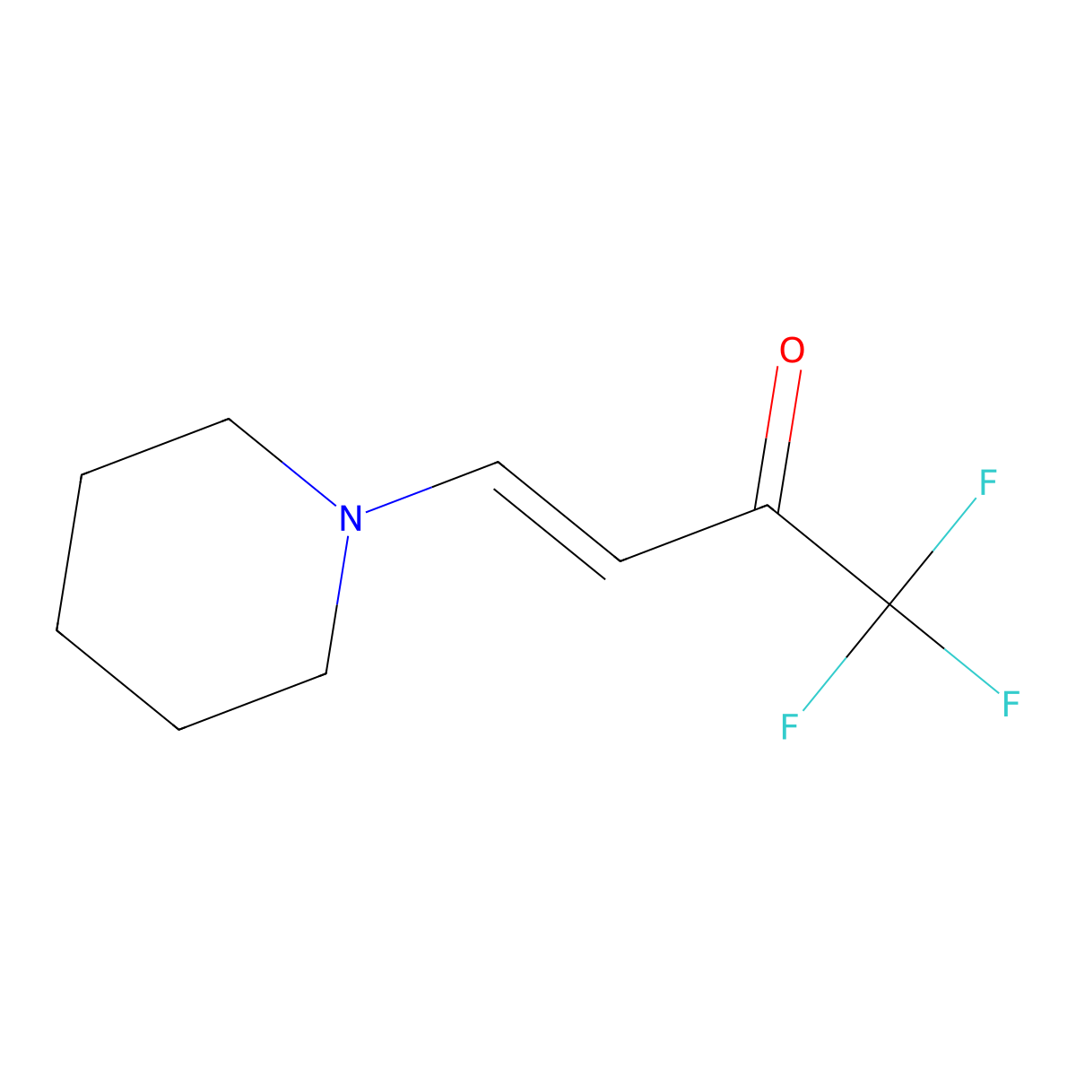 (Z)-1,1,1-trifluoro-4-piperidino-3-buten-2-one molecular structure, CAS 215519-33-8