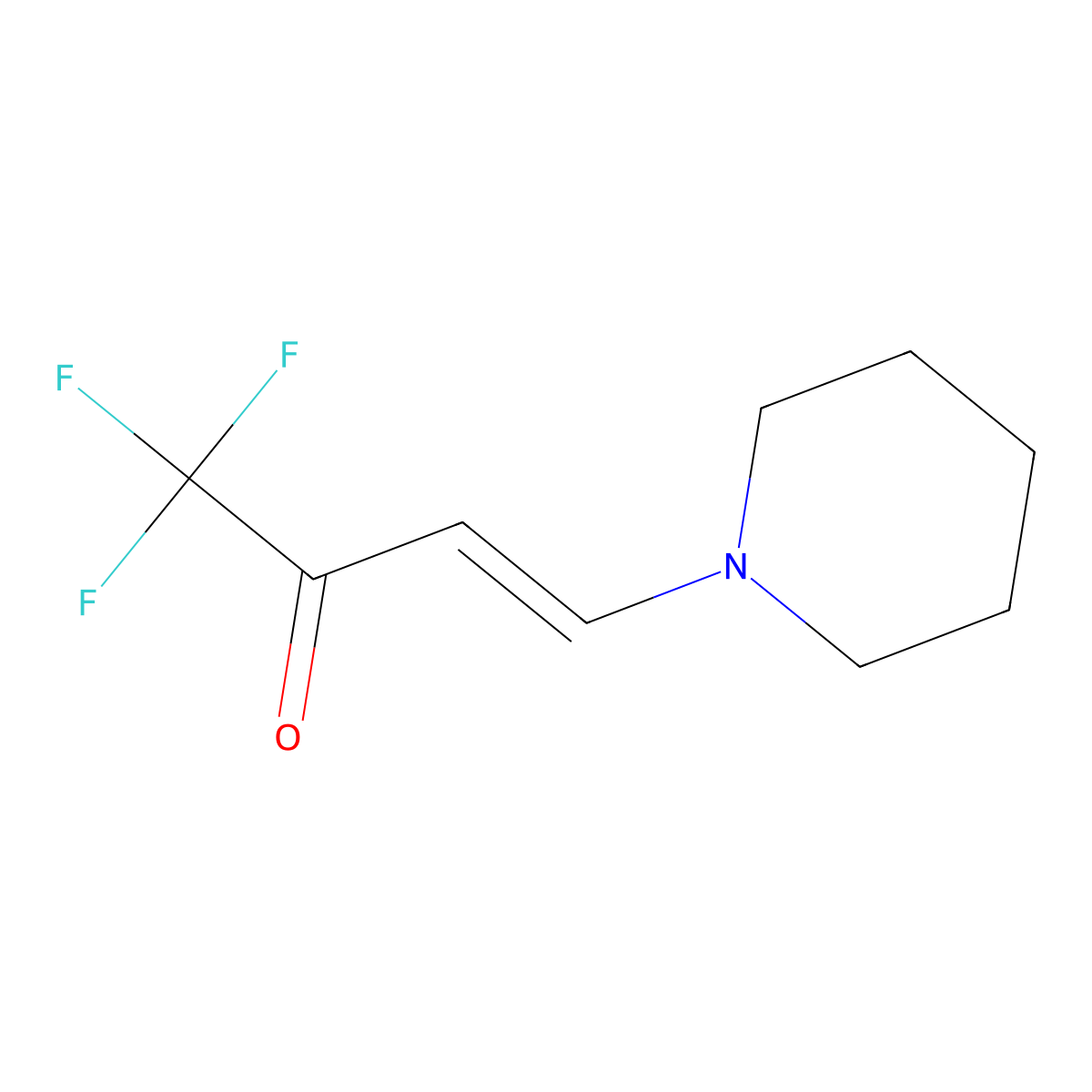 (Z)-1,1,1-trifluoro-4-piperidino-3-buten-2-one molecular structure, CAS 215519-33-8
