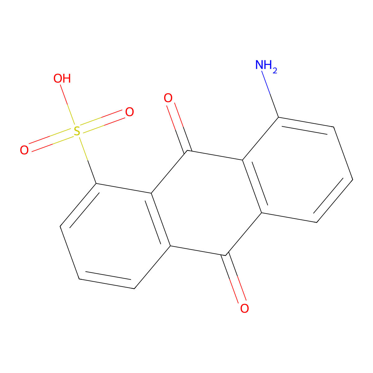 8-Amino-9,10-dihydro-9,10-dioxoanthracenesulphonic acid molecular structure, CAS 21552-84-1
