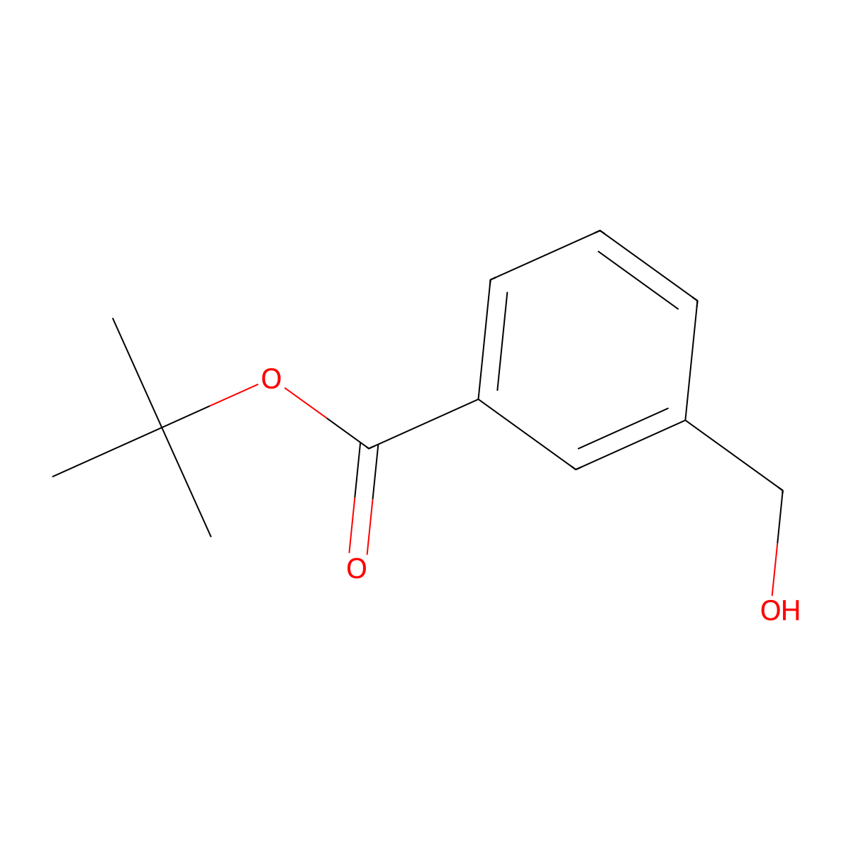 Tert-butyl 3-(hydroxymethyl)benzoate molecular structure, CAS 215522-96-6