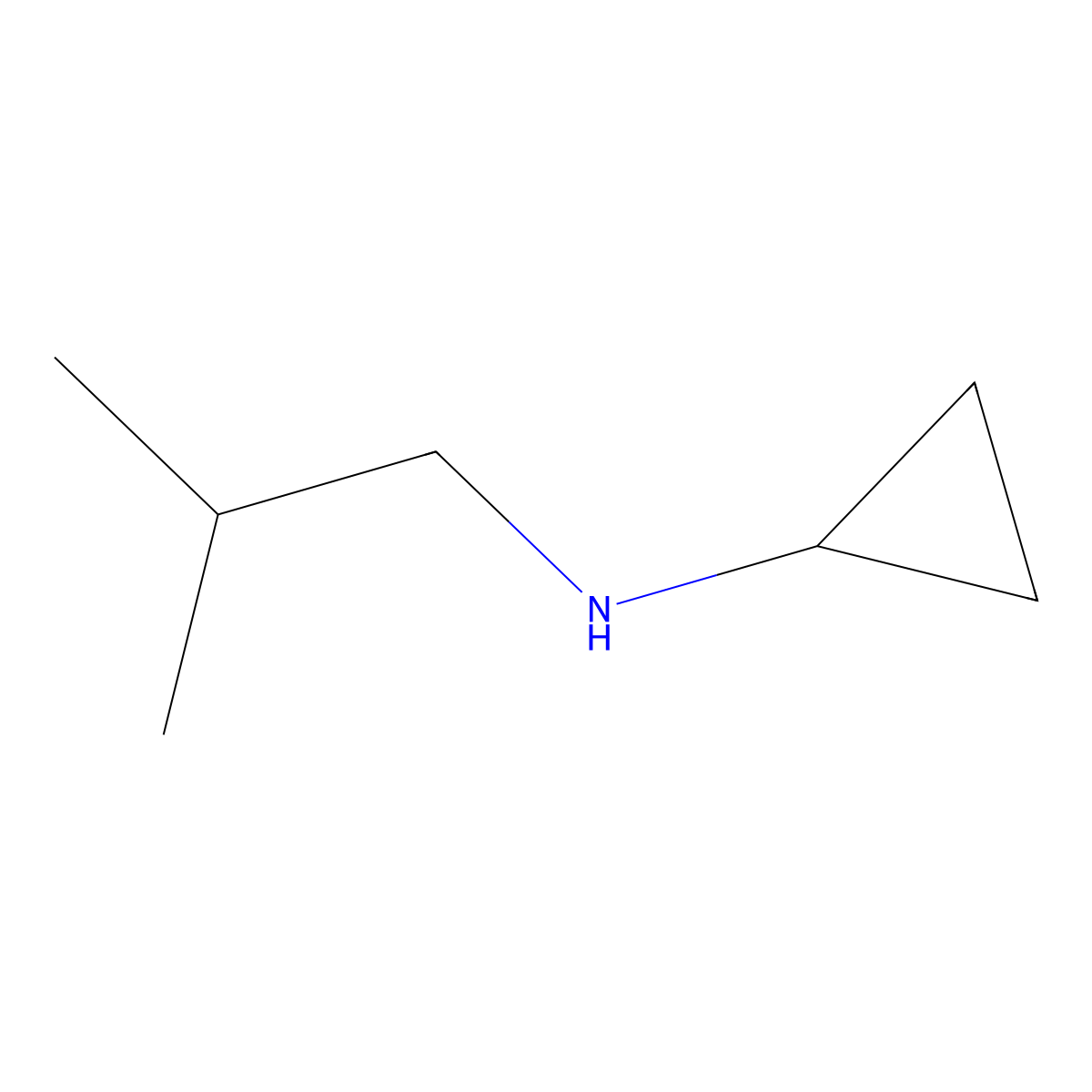 N-Isobutylcyclopropanamine molecular structure, CAS 215523-02-7
