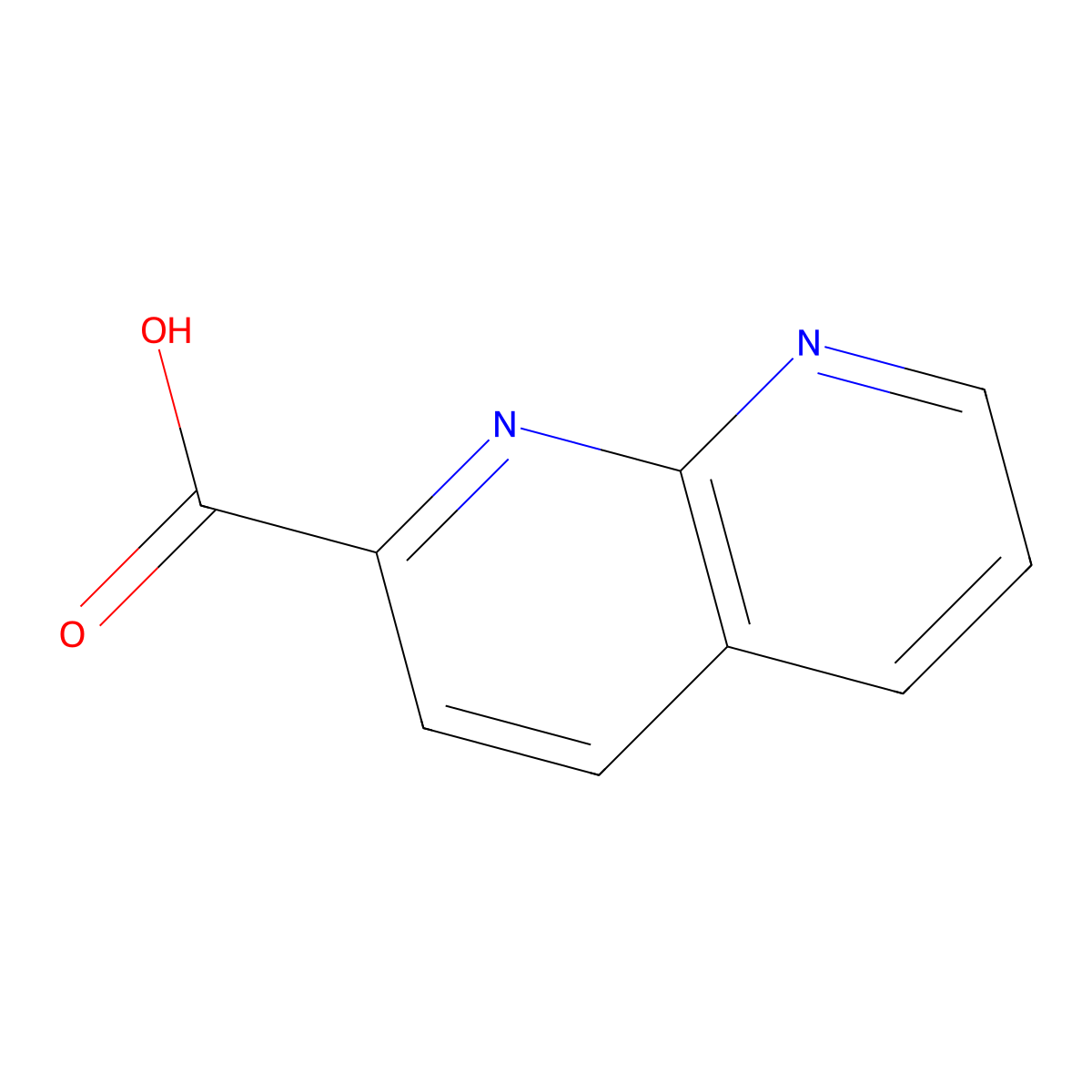 1,8-Naphthyridine-2-carboxylic acid molecular structure, CAS 215523-34-5