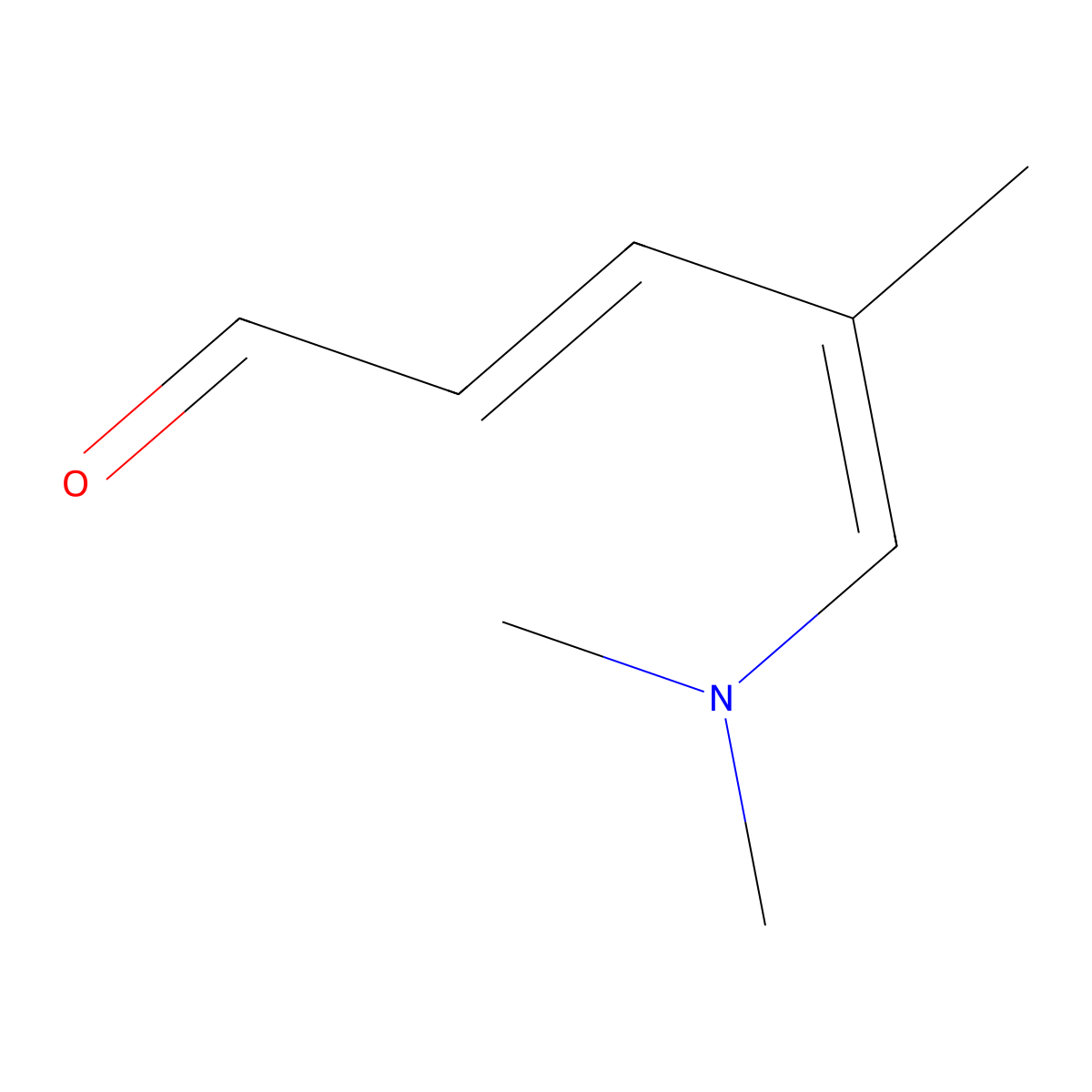 5-(Dimethylamino)-4-methyl-2,4-pentadienal molecular structure, CAS 215523-40-3
