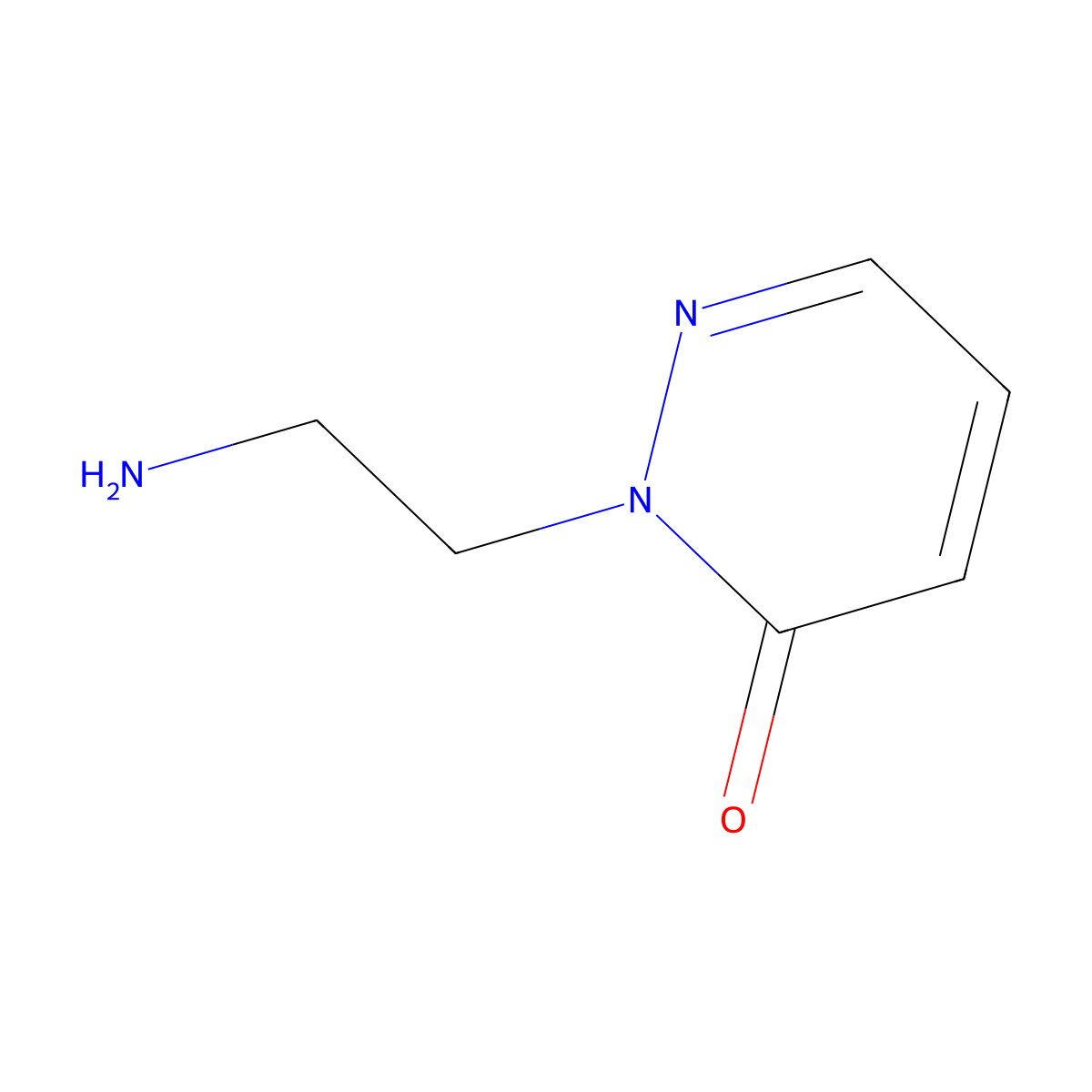 2-(2-Aminoethyl)-2,3-dihydropyridazin-3-one molecular structure, CAS 215524-17-7