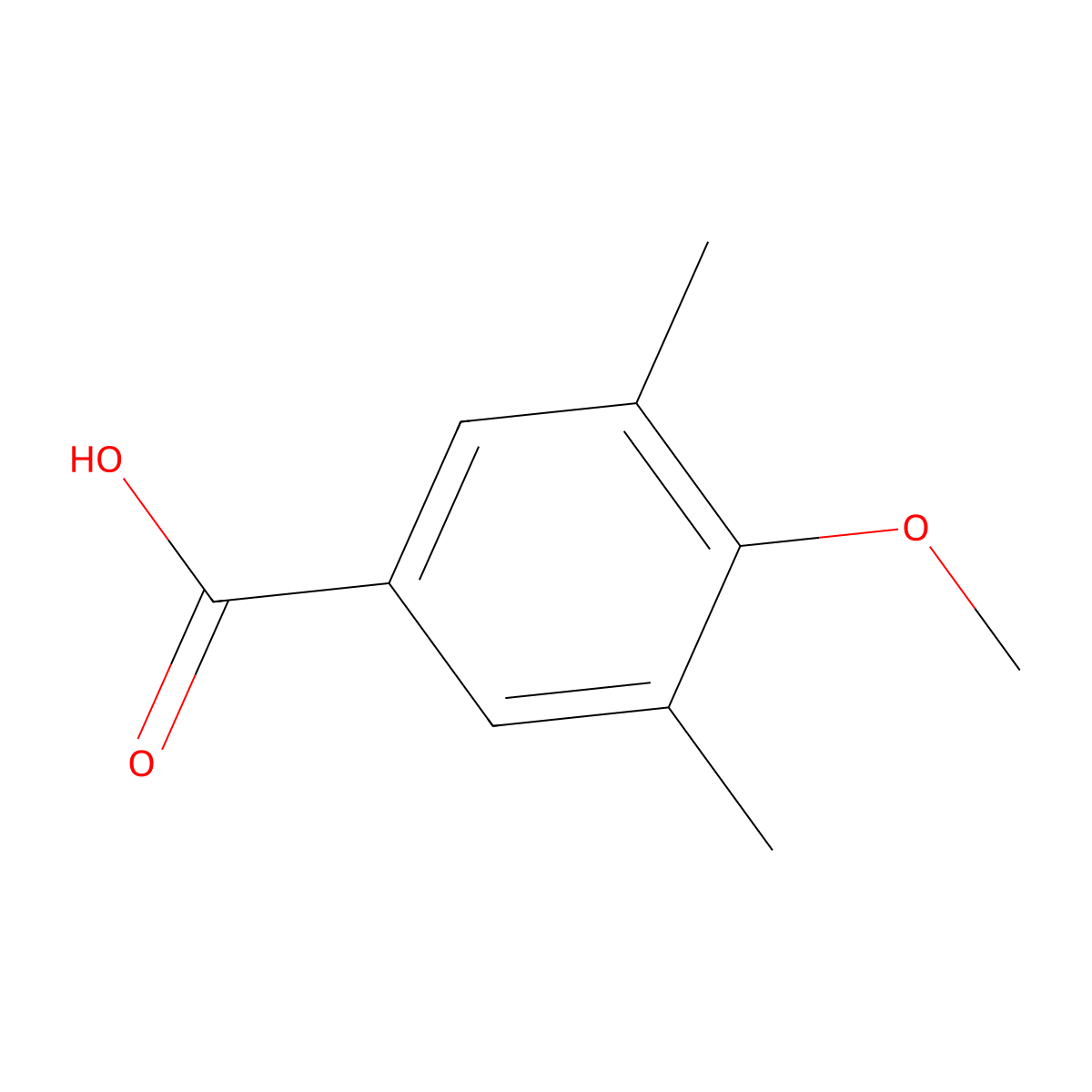 3,5-Dimethyl-p-anisic acid molecular structure, CAS 21553-46-8