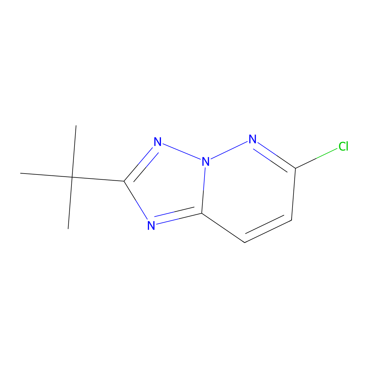 2-(tert-Butyl)-6-chloro-[1,2,4]triazolo[1,5-b]pyridazine molecular structure, CAS 215530-59-9