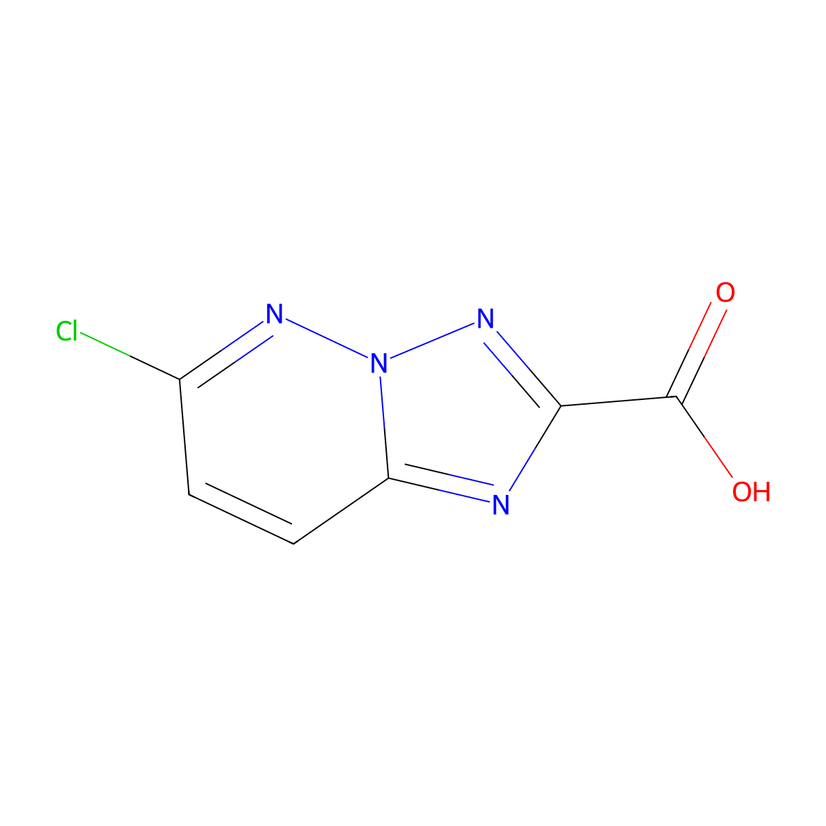 6-Chloro-[1,2,4]triazolo[1,5-b]pyridazine-2-carboxylic acid molecular structure, CAS 215530-62-4