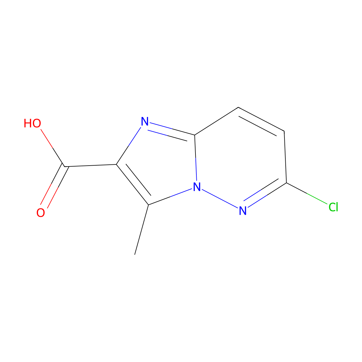 6-Chloro-3-methylimidazo[1,2-b]pyridazine-2-carboxylic acid molecular structure, CAS 215531-02-5