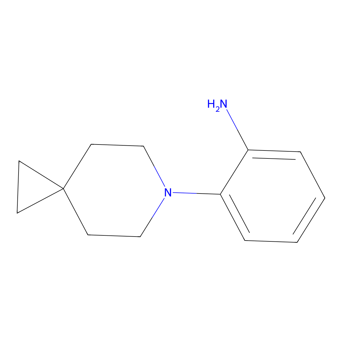 2-(6-Azaspiro[2.5]octan-6-yl)aniline molecular structure, CAS 2155431-25-5